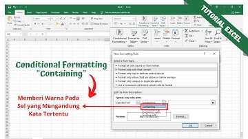 Belajar Conditional Formatting Microsoft Excel, Memberi Warna pada Teks yang Berisi Kata Tertentu