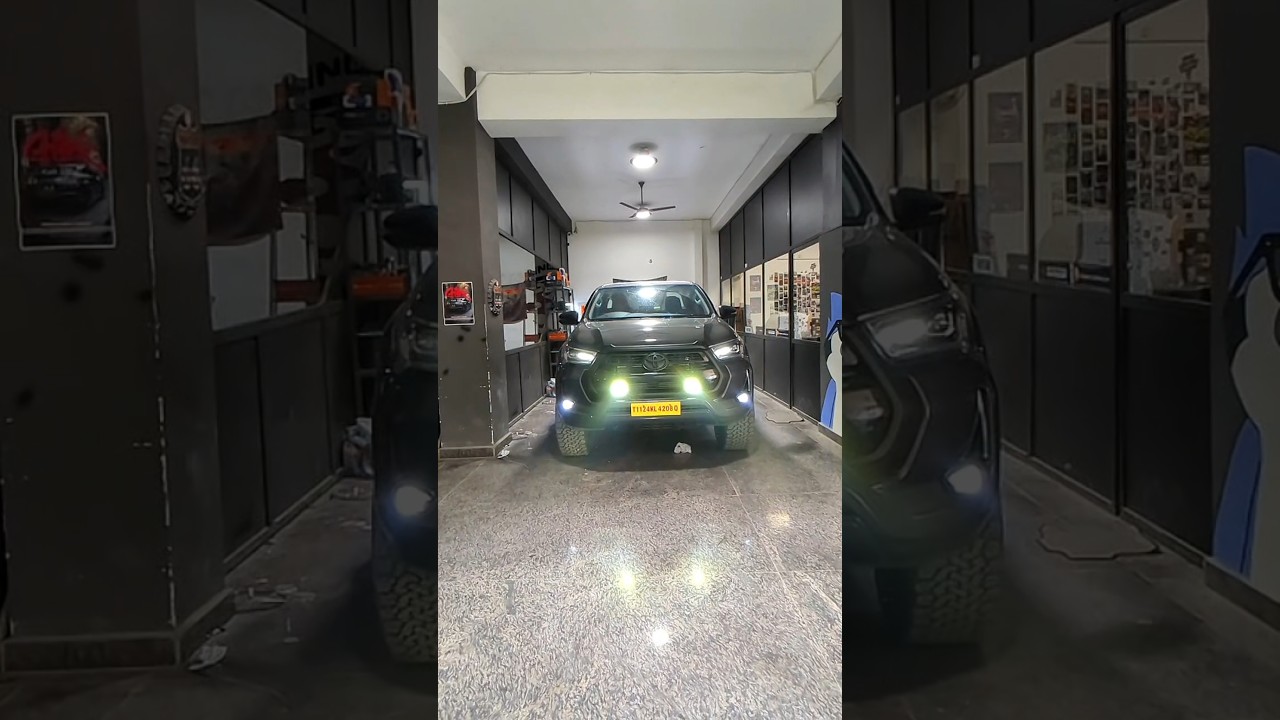 Toyota Hilux upgraded with fog lamp projector and Auxiliary lights 