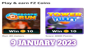 Amazon Play and Earn FZ Coins Quiz Answers Today|9 JANUARY 2023|@DailyQuizTime