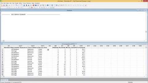 Video 67 - Minitab - Full Factorial Design - 1  - ESTIEM LSS Course