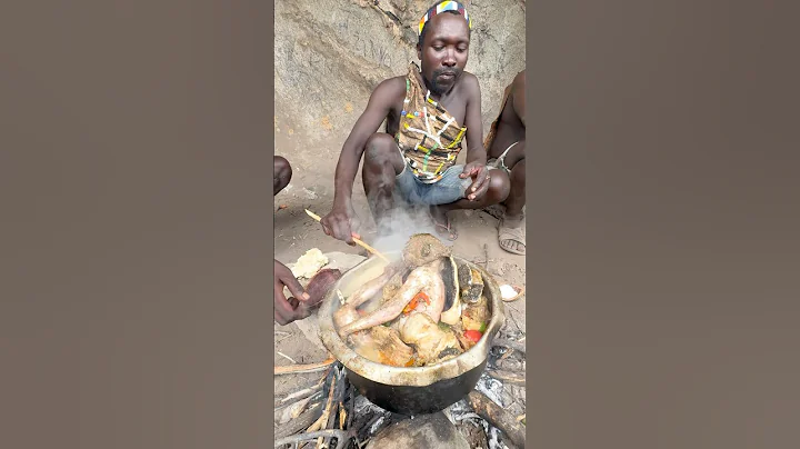 What Hadza tribe men cooking today #food #gatherer #cooking #africa #foodpreparation #africanfood thumbnail