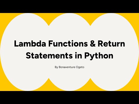Lambda Functions & Return Statements in Python - YouTube