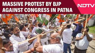 Congress Protest News | Massive Protest By BJP Against Congress In Patna screenshot 1