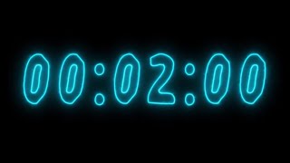 Light Blue Neon Timer 2 Minutes (Countdown)