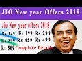 Jio New Year Offer 2018: Rs 149,Rs 199,Rs 299, Jio Happy New Year 2018 plans revealed start at ₹199