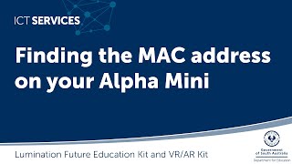 Alpha Mini - Finding the MAC Address screenshot 1