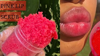 How To Get PINK LIPS  In One Week//. How to make effective pink lips scrub for plump lips