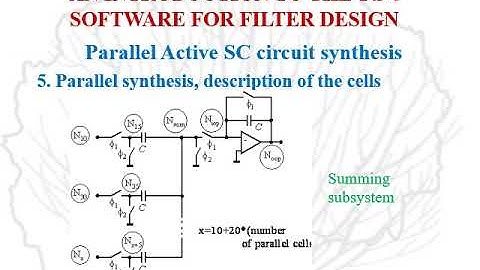RM software for filter design Part 14b Parallel Active SC circuit synthesis