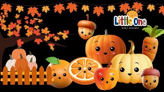 Fall Dancing veggies -Dancing fruits- fall CUTE Animation - Baby Sensory video