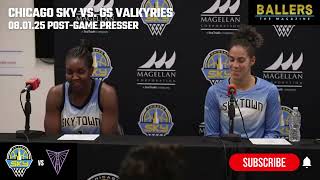Kia Nurse & Elizabeth Williams: Chicago Sky Postgame Presser | vs. Golden State Valkyries | 08.01.25