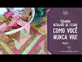 Use seus RETALHOS DE TECIDOS: peseira e almofada em PATCHWORK feitas só com faixas de tecidos! Aula1