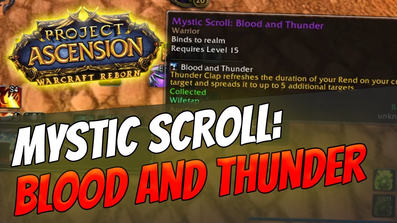 How to get Mystic Enchant: Blood and Thunder | Warrior [Warcraft Reborn | Ascension Bronzebeard]