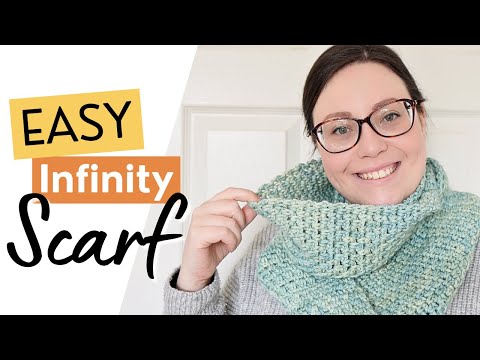 How To Crochet a QUICK & EASY Infinity Scarf