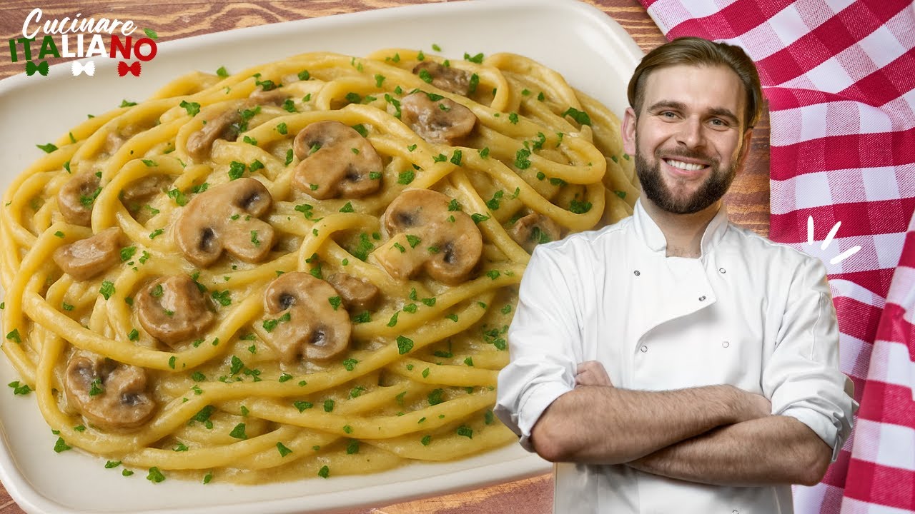 Pasta cremosa ai funghi porcini | Ricetta facile e veloce della ...