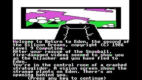 Return to Eden walkthrough (Apple II - Level 9 Computing/Rainbird)