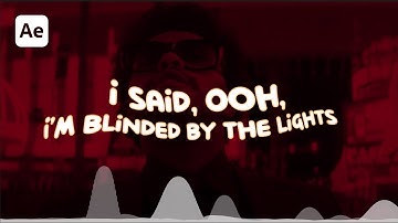 Smooth Lyrics Tutorial in After Effects - After Effects Tutorial -  Cartoon  Lyrics Video Tutorial