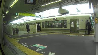 JR関西本線 大和路快速 221系 進行右側車窓 王寺～加茂