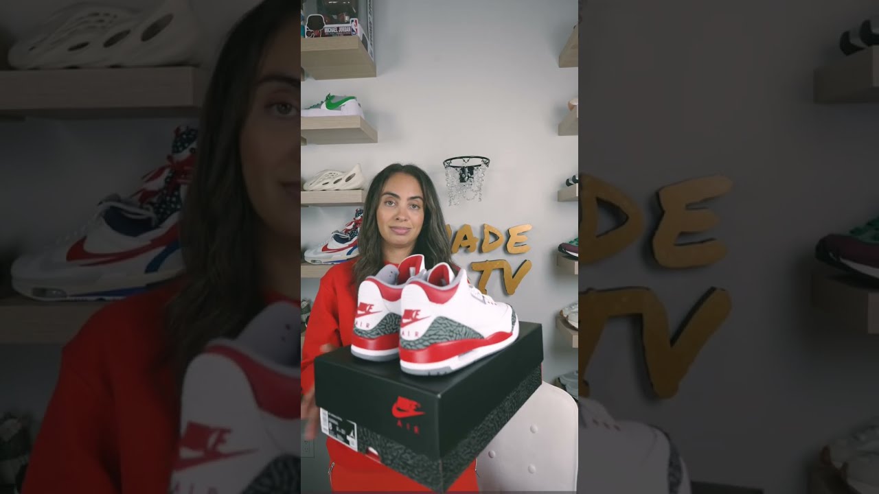 🤯🔥 UNBOXING THE JORDAN 3 FIRE RED in 9 seconds 