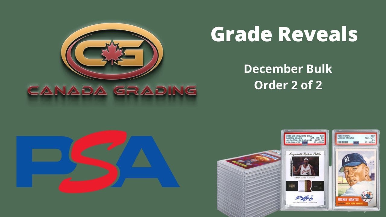 PSA Graded Card Reveal For December Bulk Order 2 of 2 Canada Grading