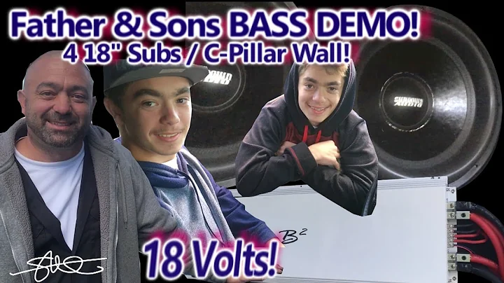 Father & Sons BASS Demo! 4 18" Sundown Zv4 Subwoofers - Air Conditioned B2 Audio 10K on 18v