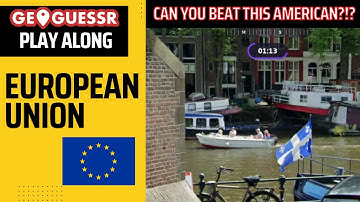 AMERICAN finds a QUEBEC FLAG in the OFFICIAL EUROPEAN UNION GeoGuessr game?!