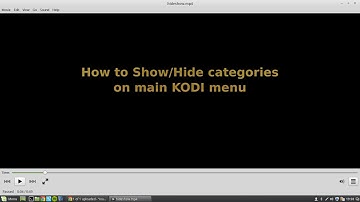 How to Show/Hide categories on main KODI menu
