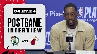 Bam Adebayo Postgame Interview | Boston Celtics vs. Miami HEAT | April 27, 2024