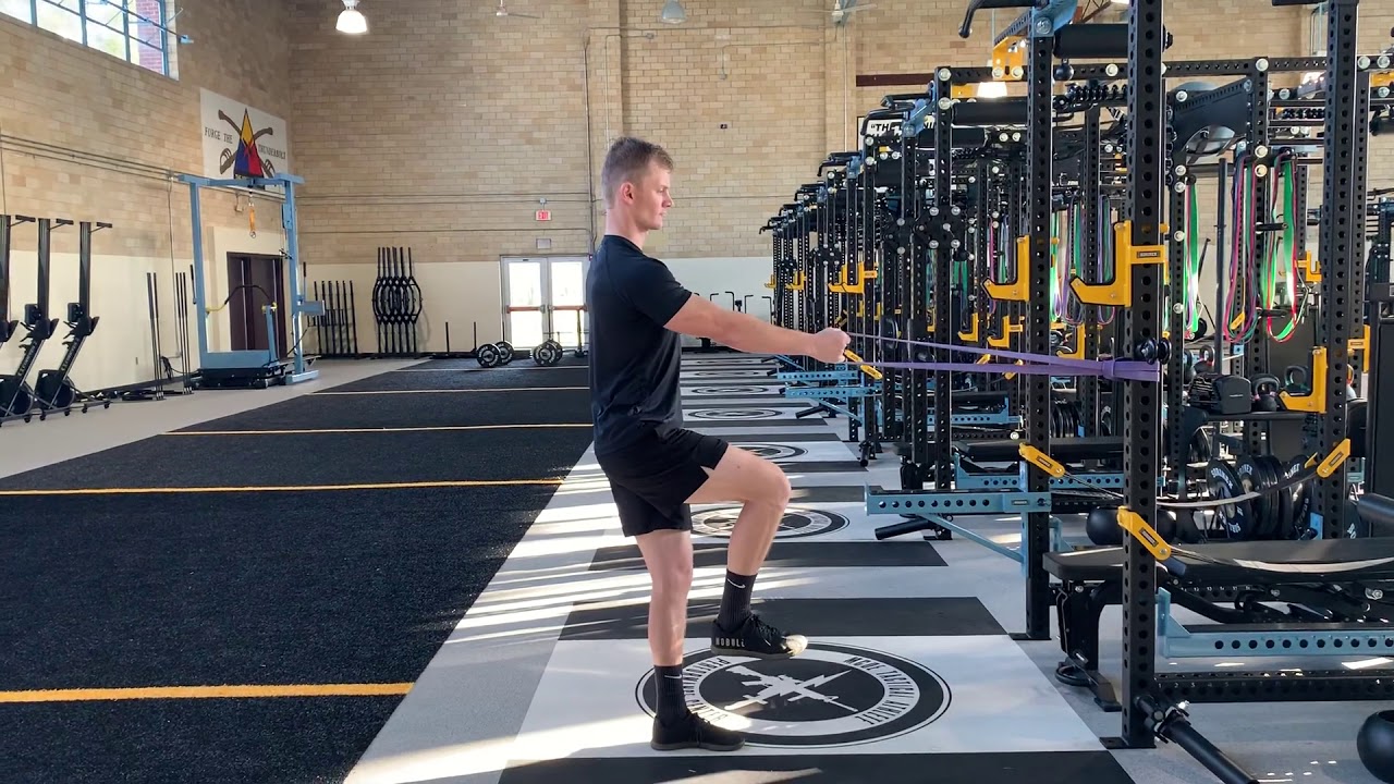 Resistance Band Single Arm Single Leg Row - YouTube