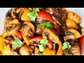 GARLIC MUSHROOM PEPPER FRY | Quick & Easy Mushroom Recipe