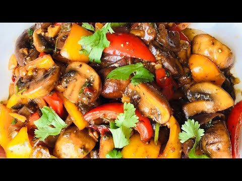 GARLIC MUSHROOM PEPPER FRY  Quick amp Easy Mushroom Recipe