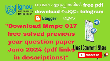 MMPC 017 free solved previous year question paper pdf links in description