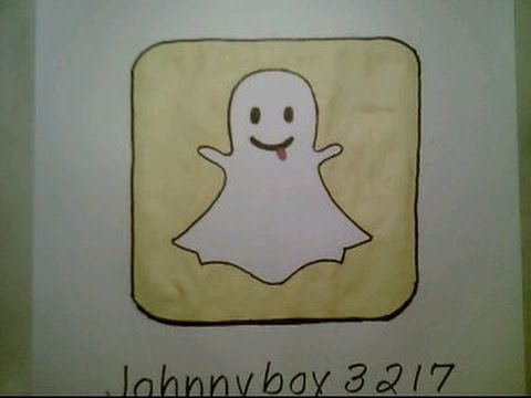 How To Draw The Snapchat Logo Sign Easy Step By Step Tutorial Como Dibujar Logo Snapchat