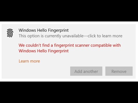 Fingerprint Reader or Scanner Not Working After Updating Windows 10 to Version 2004, 1909 or 1903