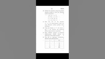 #shorts BCS-054 JUNE 2022 Question Paper (Computer Oriented Numerical Techniques)