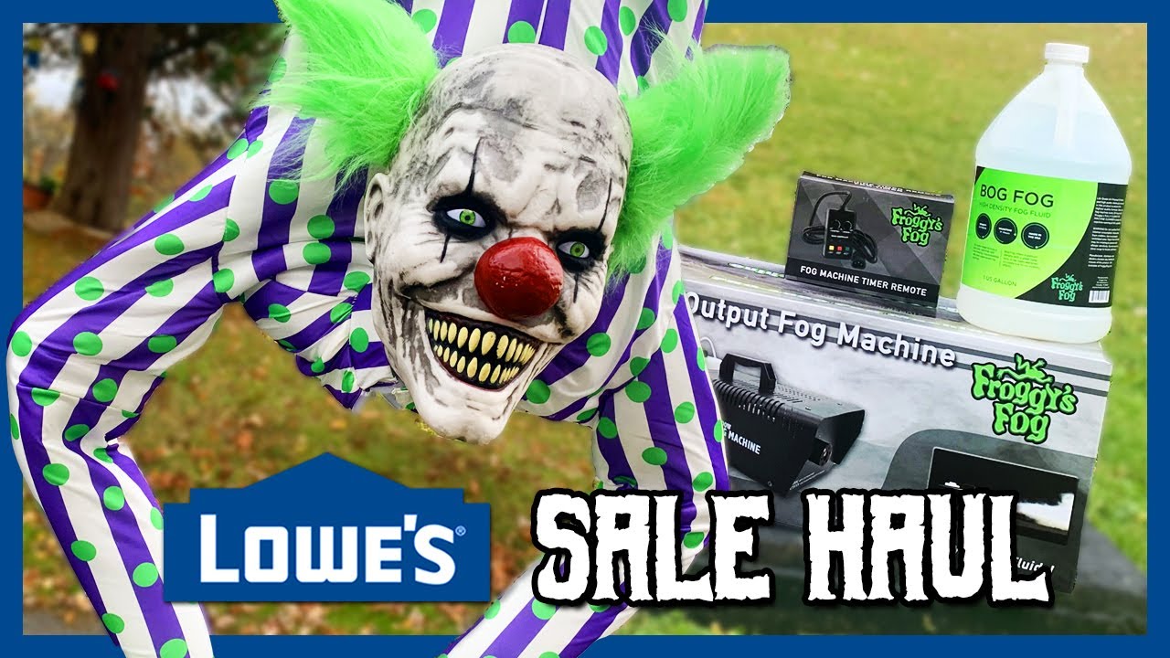 Lowes Halloween 2024 Sale Haul - Handstand Clown Unboxing + Froggy's Fog Machine | Lowes Halloween