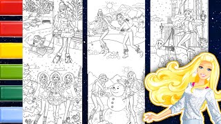 Barbie and Friends Winter Coloring Pages