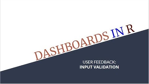 9.0 User Feedback - Input validation shiny R, 2023