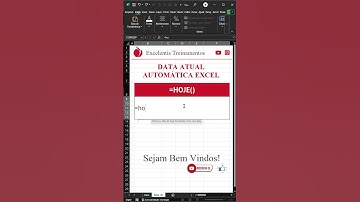 [EXCEL] DATA ATUAL AUTOMÁTICA no  #excel #aprendeexcel #excelbr #dashboard #microsoft #windows #div