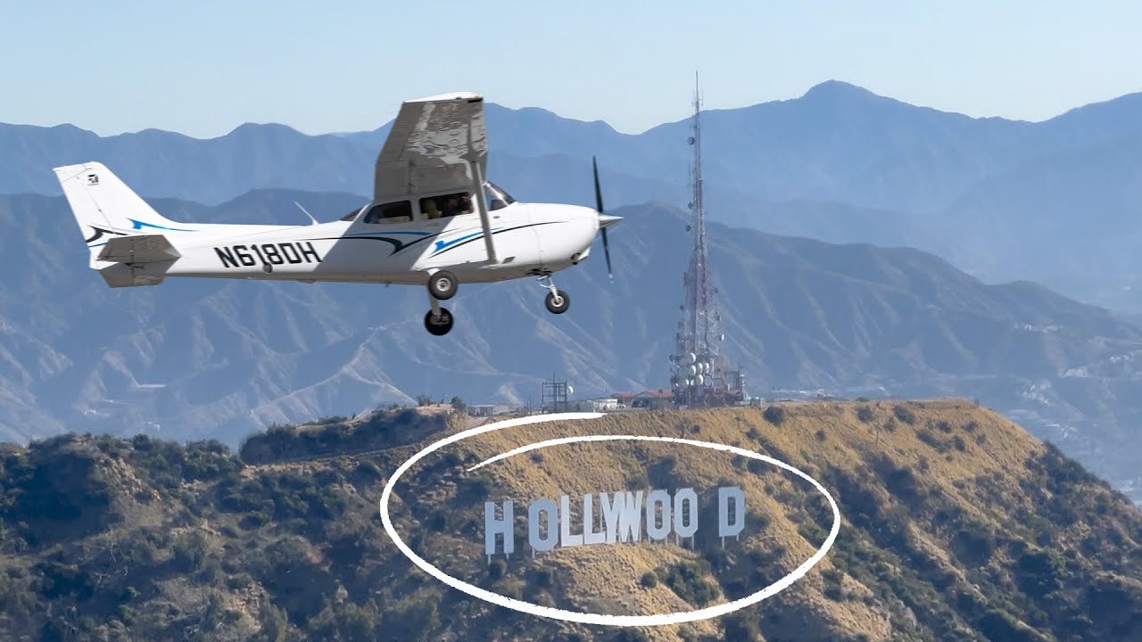 ONE SIX RIGHT! Flying a Cessna 172 over LA, HOLLYWOOD & MALIBU from Van Nuys 16R
