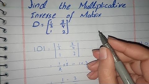 How to find the Multiplicative Inverse of the Matrix | Matrix Class 9 | 10 | 12 | math class