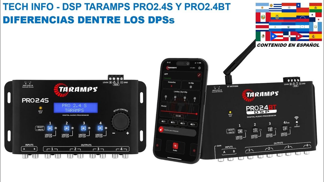 TECH INFO - DIFFERENCES BETWEEN THE TARAMPS PRO2.4BT AND PRO2.4S