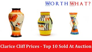 Player Profile Clarice Cliff Prices - Top 10 Auction Prices