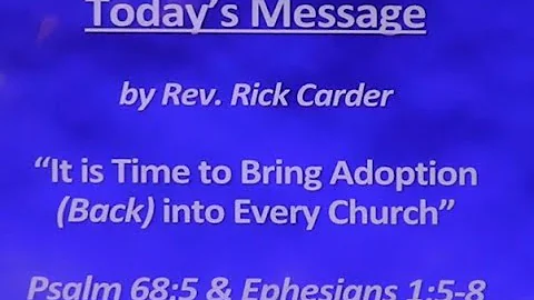 Guest Speaker Rev. Rick Carder of Josiah White's -...
