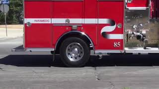 RivCo Fire Engine 85 responding to a traffic collision at Lake Elsinore West Marina