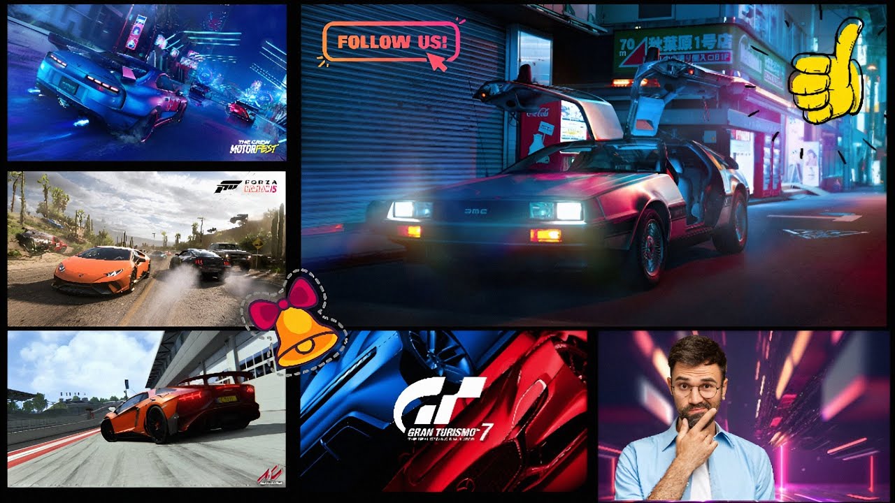 DeLorean DMC 12 : The Crew Motorfest vs Forza Horizon 5 vs Gran Turismo 7 vs Assetto Corsa !!