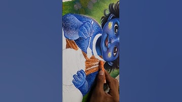 Little Krishna drawing 🥰, #shorts #trending #art #drawing #krishna