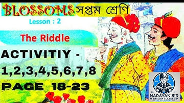 The Riddle , Question Answer Class-7 // English Lesson 2 // Activity Solved//WBBSE@narayan-n4j