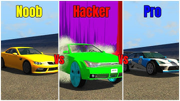 NOOB vs PRO vs HACKER #4 - BeamNG Drive (Crashes & Stunts)