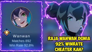 Download lagu Cheat? Raja Wanwan Dunia 92% Winrate Dikeroyok 5 Orang Ga Mati2 | Top 1 Global Wanwan Mobile legends