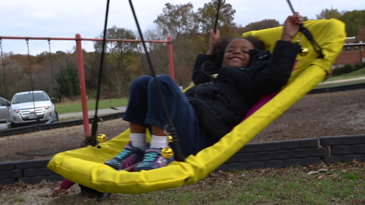 ARACKY | PACEARTH Platform Swing with 16 Bells & Multi-Strand Ropes for Kids, Adults